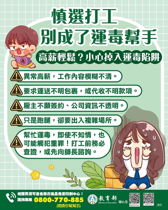 慎選打工別成了運毒高手圖片