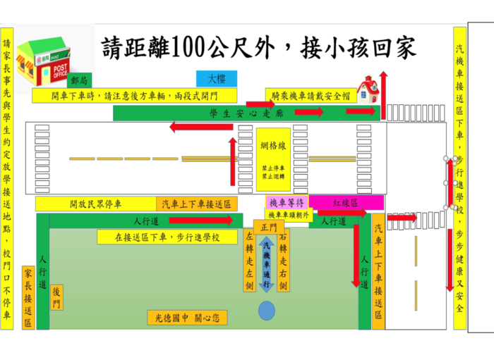 家長接送示意圖圖片